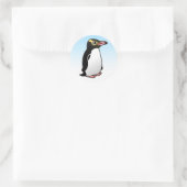 Cute Yellow-eyed Penguin Ronde Sticker (Tas)
