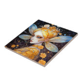 Cute Yellow Fairy Fantasy Art keramische Tegel Tegeltje (Zijkant)