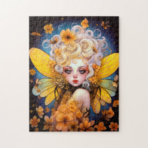 Cute Yellow Fairy Fantasy Art Legpuzzel