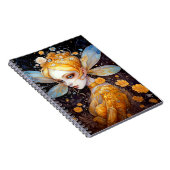Cute Yellow Fairy Fantasy Art Notitieboek (Rechterzijde)