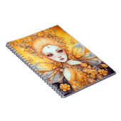 Cute Yellow Fairy Fantasy Art Notitieboek (Rechterzijde)
