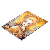 Cute Yellow Fairy Fantasy Art Notitieboek (Linkerzijde)