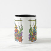 Cute Yellow Fish Playing Bubble Sports Ocean Kids  Mok (Midden)