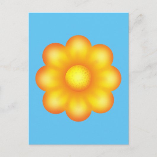 Cute Yellow Flower Briefkaart (Voorkant)