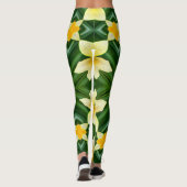 Cute Yellow Flower Pattern Leggings (Achterkant)