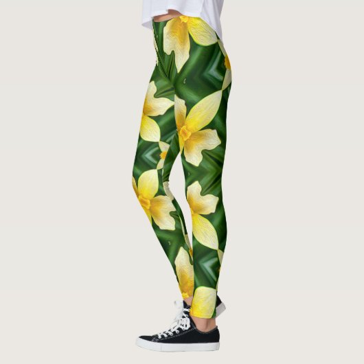 Cute Yellow Flower Pattern Leggings (Links)