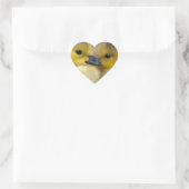 Cute Yellow Fluffy Ducklings, Baby Eenden Hart Sticker (Tas)