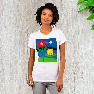 Cute Yellow Frog Womens T-Shirt