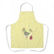 Cute Yellow Gingham Chicken Schort