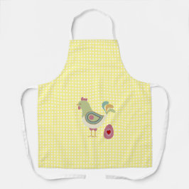 Cute Yellow Gingham Chicken Schort