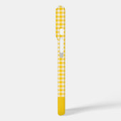 Cute  Yellow Gingham Pset, gepersonaliseerd Case-Mate iPhone Case (Achterkant / Links)