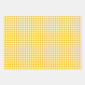 Cute  Yellow Gingham Pset Pattern Inpakpapier Vel (Voorkant 2)