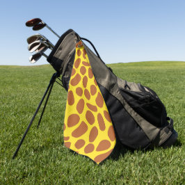 Cute yellow giraffe skin Patroon Golfhanddoek