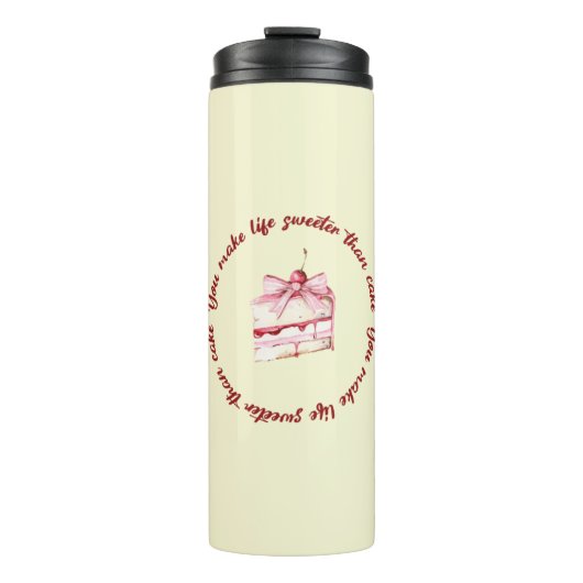 Cute Yellow Girly Thermal Tumbler Thermosbeker (Voorkant)