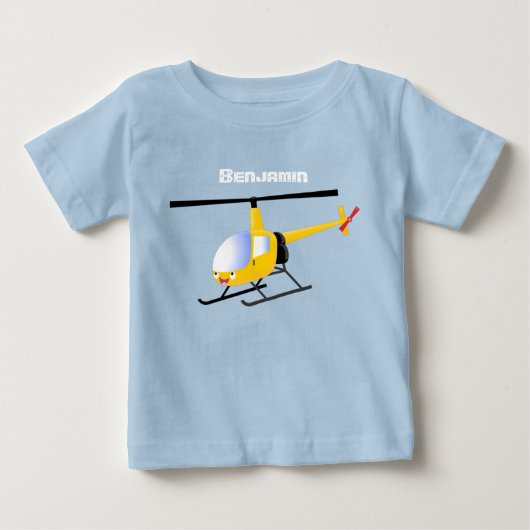 Cute yellow happy cartoon helikopter (Voorkant)