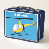 Cute yellow happy cartoon helikopter (Voorkant)
