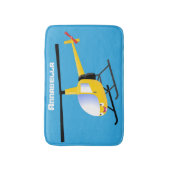 Cute yellow happy cartoon helikopter badmat (Voorkant Verticaal)