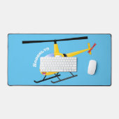 Cute yellow happy cartoon helikopter bureaumat (Keyboard & Muis)