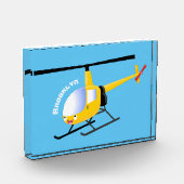 Cute yellow happy cartoon helikopter fotoblokken (Links)