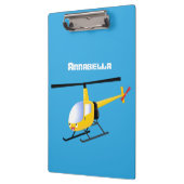 Cute yellow happy cartoon helikopter klembord (Links)