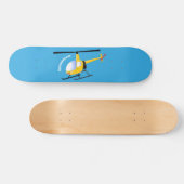 Cute yellow happy cartoon helikopter persoonlijk skateboard (Horizontaal)