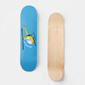 Cute yellow happy cartoon helikopter persoonlijk skateboard (Voorkant)
