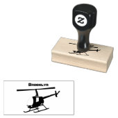 Cute yellow happy cartoon helikopter rubberstempel (Gestempeld)