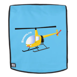 Cute yellow happy cartoon helikopter rugtassen