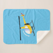 Cute yellow happy cartoon helikopter sherpa deken (Voorkant (horizontaal))
