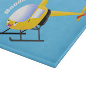 Cute yellow happy cartoon helikopter snijplank (Hoek)