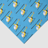 Cute yellow happy cartoon helikopter tissuepapier (Detail)