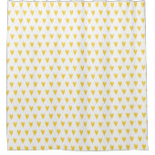 Cute Yellow Hearts Pattern Douchegordijn (Voorkant)
