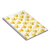 Cute Yellow Hearts Pattern Spiral Notebook Notitieboek (Rechterzijde)