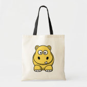 Cute Yellow Hippo Tote Bag (Voorkant)