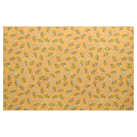 Cute Yellow Honey Bee Pattern Stof (Fat Quarter)