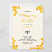 Cute Yellow Honeycomb Mommy to Bee Baby Shower Kaart (Voorkant)