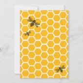 Cute Yellow Honeycomb Mommy to Bee Baby Shower Kaart (Achterkant)