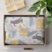 Cute Yellow House Puppy Bird Baby shower Tissuepapier (Geschenk)