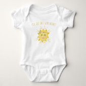 Cute Yellow Je bent mijn Sunshine Baby shower Gift Romper (Voorkant)
