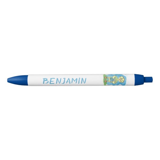 Cute Yellow Kind Blue Pen (Voorkant)