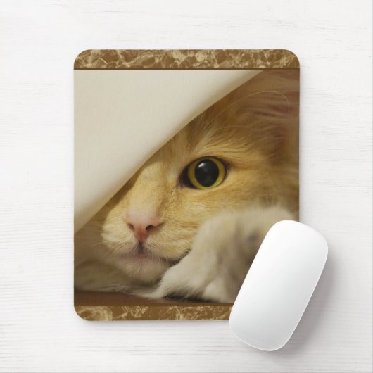 Cute Yellow Kitten Mousepad Muismat (Met muis)