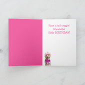 Cute Yellow Lab 50th Birthday Kaart (Binnen)