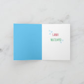 Cute Yellow Lab met Santa Hat Labby Feestdagen! Feestdagen Kaart (Binnen)