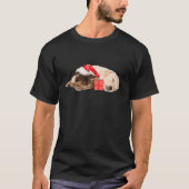 Cute Yellow Lab Puppy Kitten Santa Hat T-shirt (Voorkant)