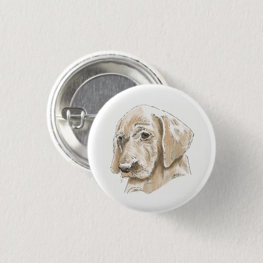 Cute Yellow Lab Puppy Love Ronde Button 3,2 Cm (Voorkant /achterkant)