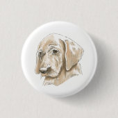 Cute Yellow Lab Puppy Love Ronde Button 3,2 Cm (Voorkant)