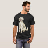 Cute Yellow Labradoodle Cute Dog T-shirt (Voorkant volledig)
