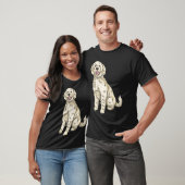 Cute Yellow Labradoodle Cute Dog T-shirt (Unisex)