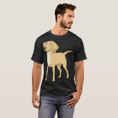 Cute Yellow Labrador Golden Retriever Dog T-shirt (Voorkant volledig)