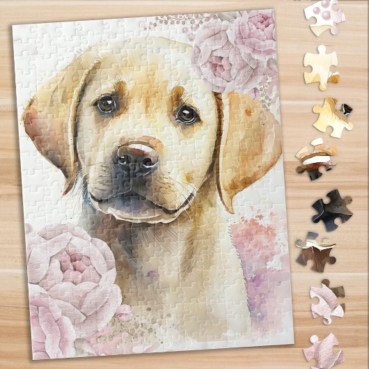 Cute Yellow Labrador Puppy Dog Legpuzzel